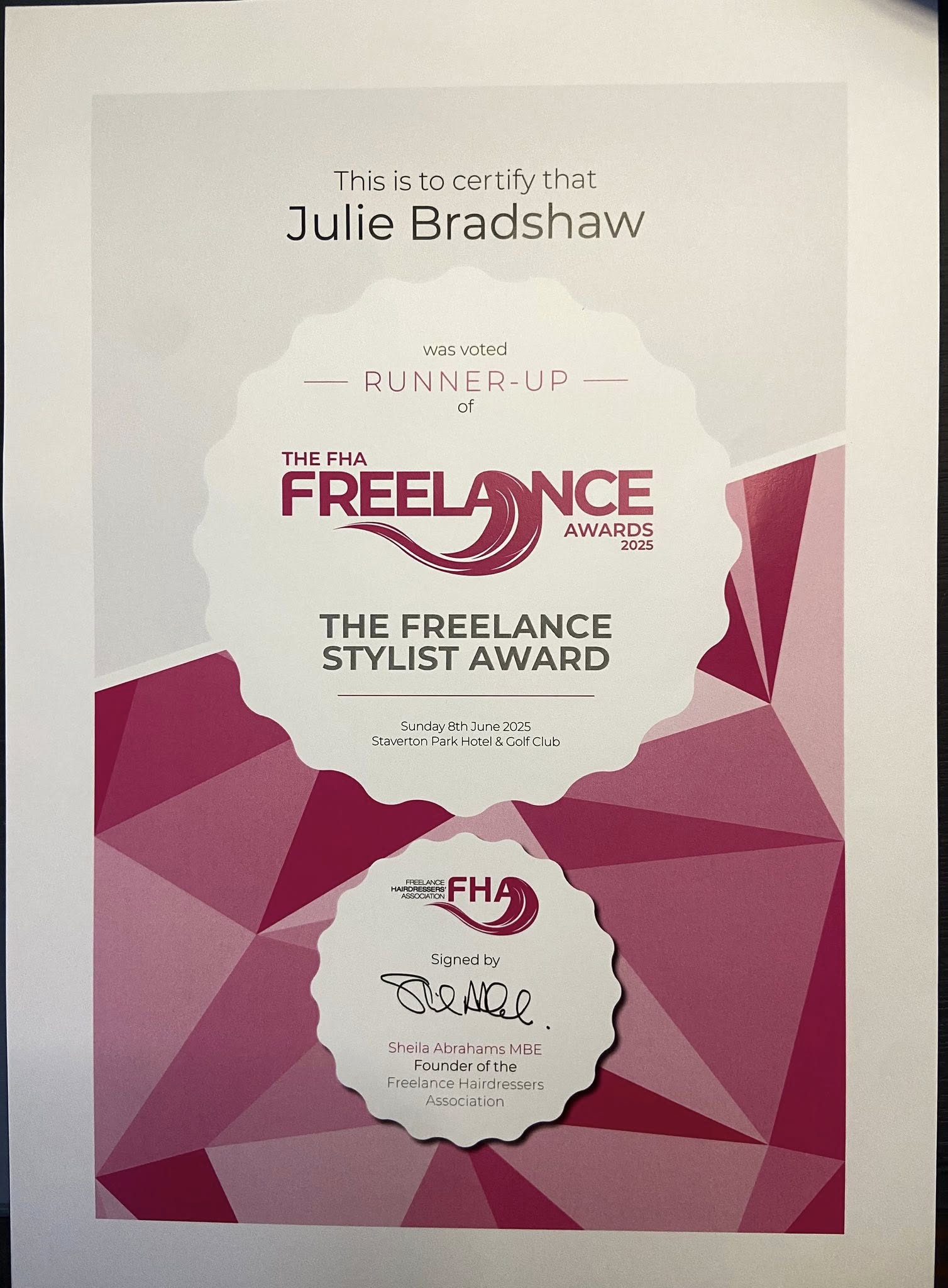 Creative hair colour work